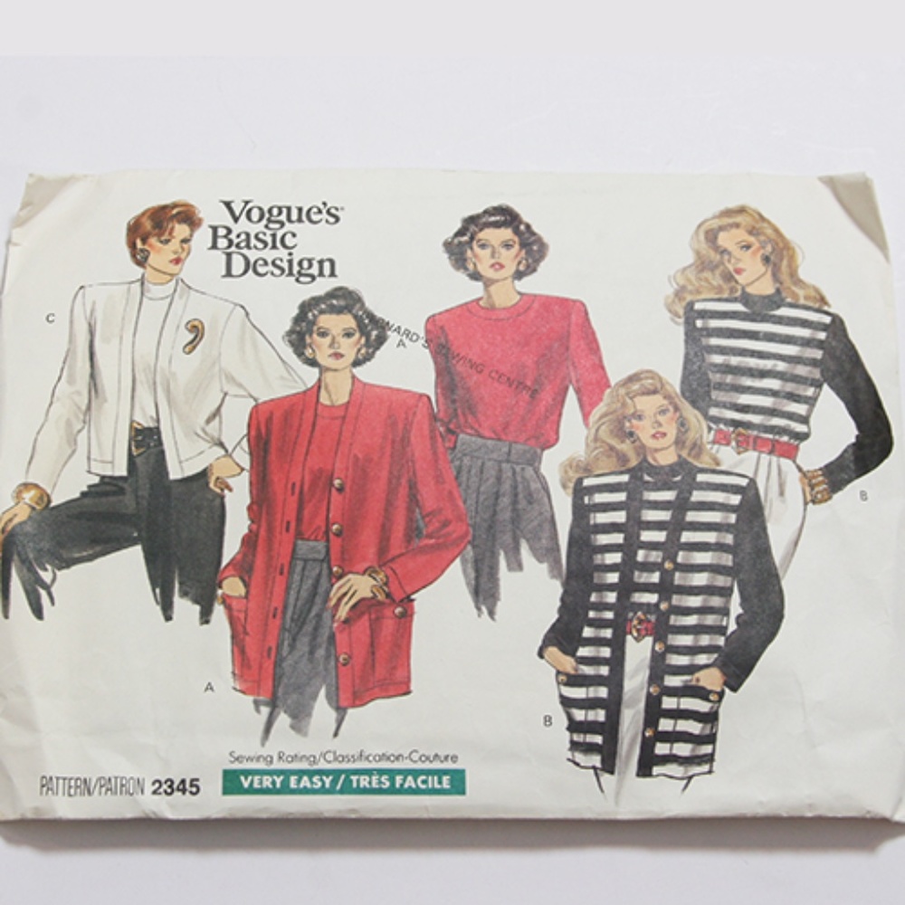 Vogue Basic Cardigan and Top Sewing Pattern